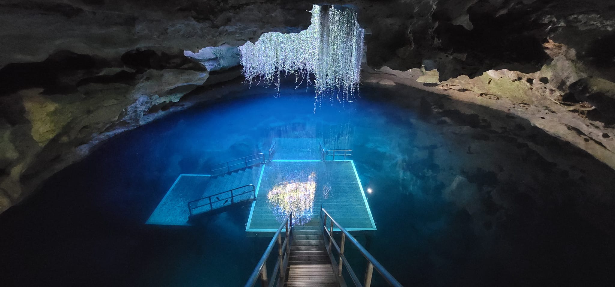 Crystal clear waters of Devil's Den spring
